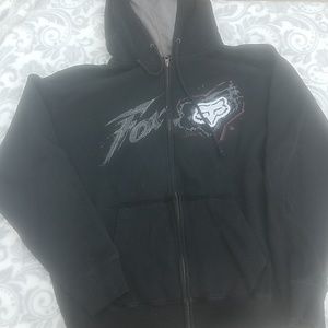 Men's Fox  Hooded zip up fleece